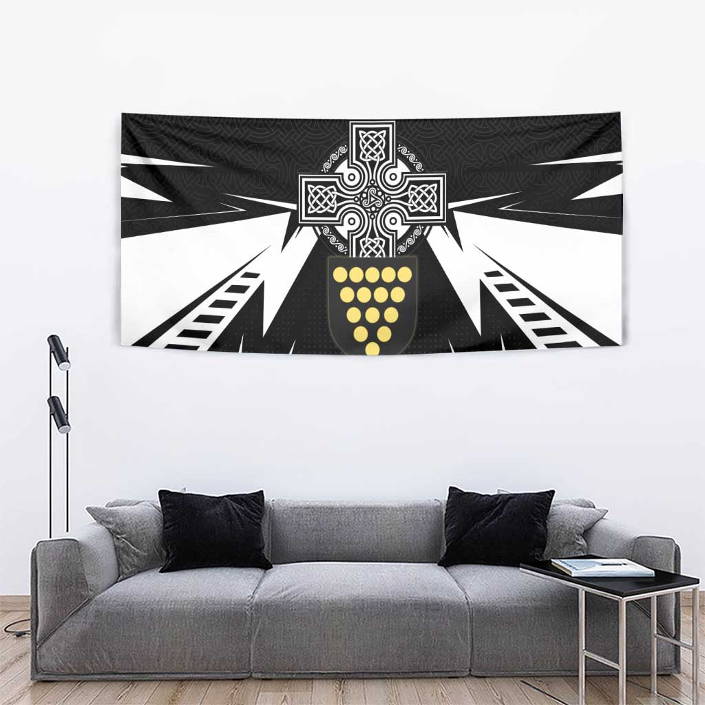 Cornwall Celtic Cross Tapestry Coat Of Arms With Celtic Pattern - Wonder Print Shop