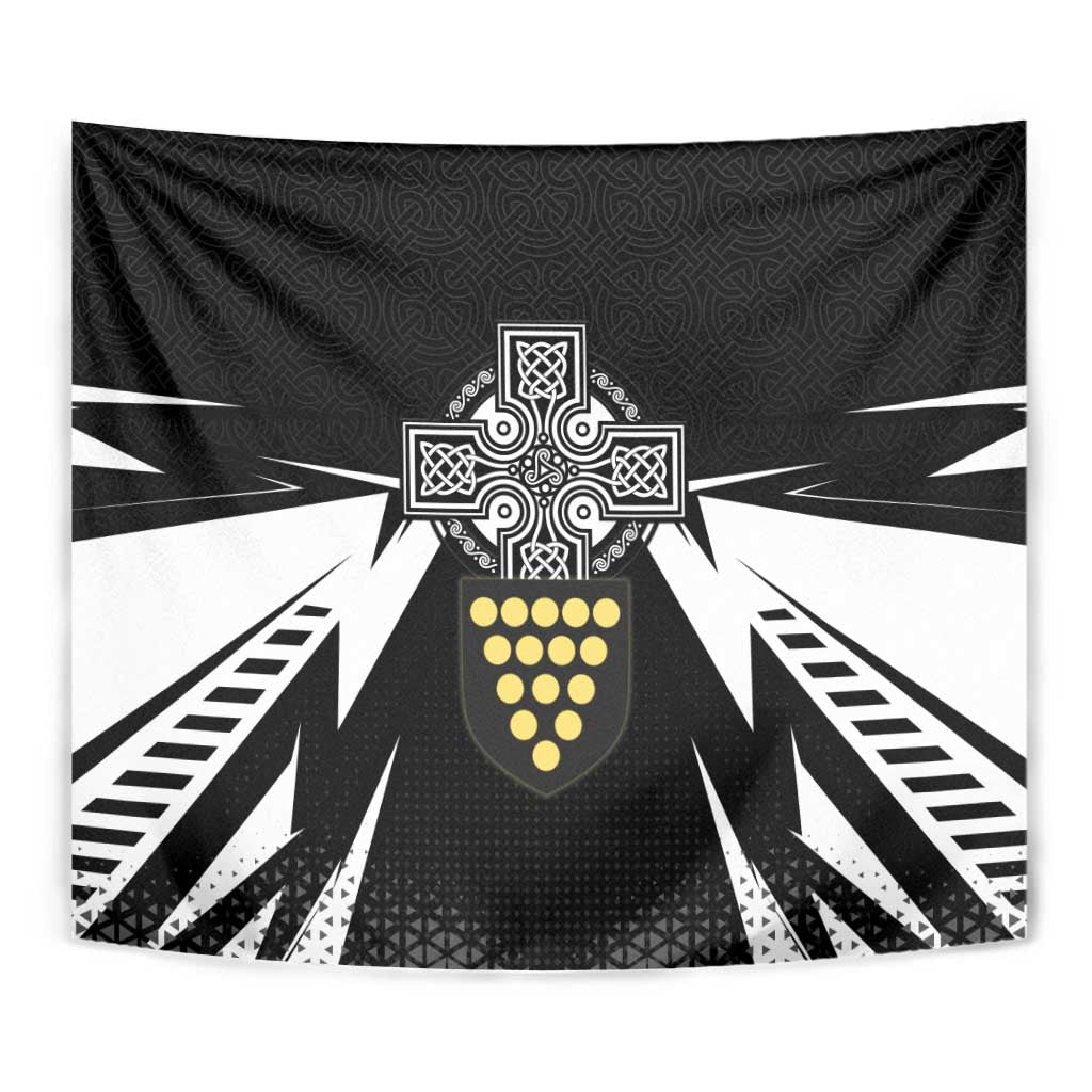Cornwall Celtic Cross Tapestry Coat Of Arms With Celtic Pattern - Wonder Print Shop
