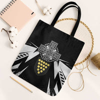 Cornwall Celtic Cross Tote Bag Coat Of Arms With Celtic Pattern - Wonder Print Shop