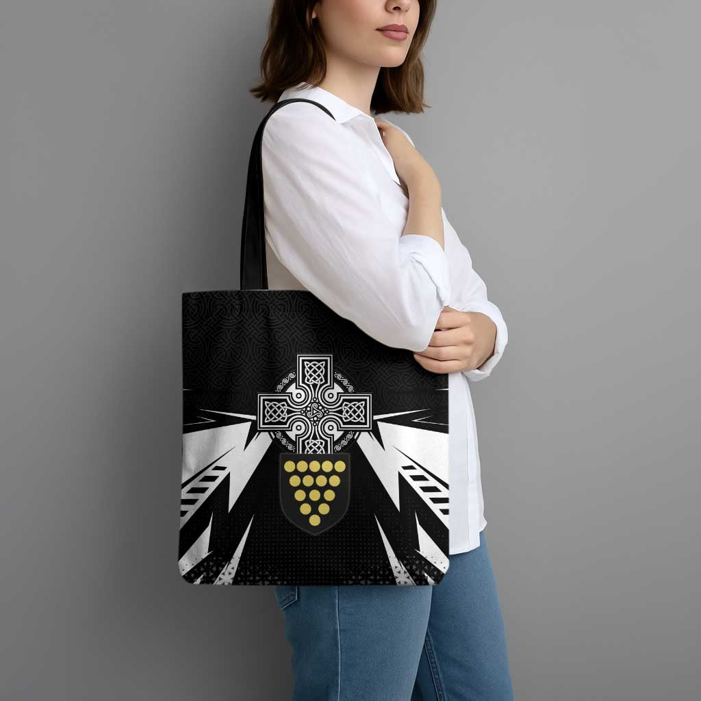 Cornwall Celtic Cross Tote Bag Coat Of Arms With Celtic Pattern - Wonder Print Shop