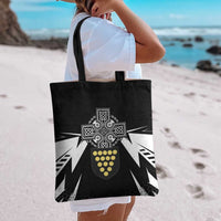 Cornwall Celtic Cross Tote Bag Coat Of Arms With Celtic Pattern - Wonder Print Shop