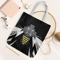 Cornwall Celtic Cross Tote Bag Coat Of Arms With Celtic Pattern - Wonder Print Shop