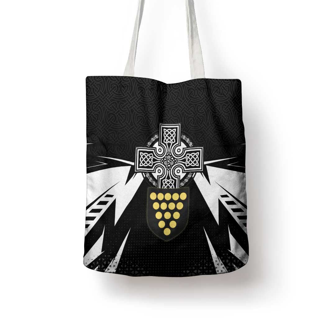Cornwall Celtic Cross Tote Bag Coat Of Arms With Celtic Pattern - Wonder Print Shop