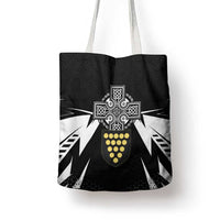 Cornwall Celtic Cross Tote Bag Coat Of Arms With Celtic Pattern - Wonder Print Shop