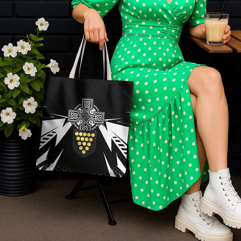 Cornwall Celtic Cross Tote Bag Coat Of Arms With Celtic Pattern - Wonder Print Shop