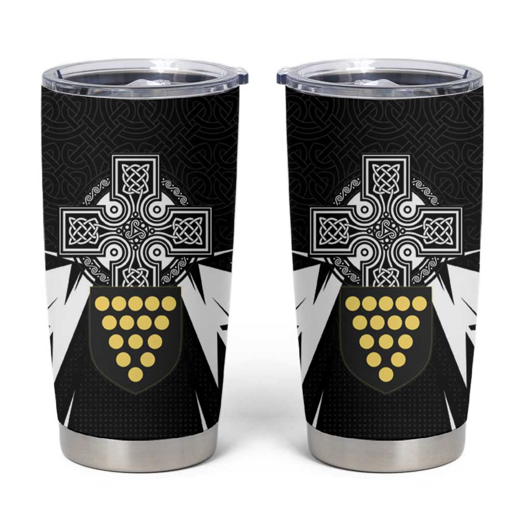 Cornwall Celtic Cross Tumbler Cup Coat Of Arms With Celtic Pattern - Wonder Print Shop