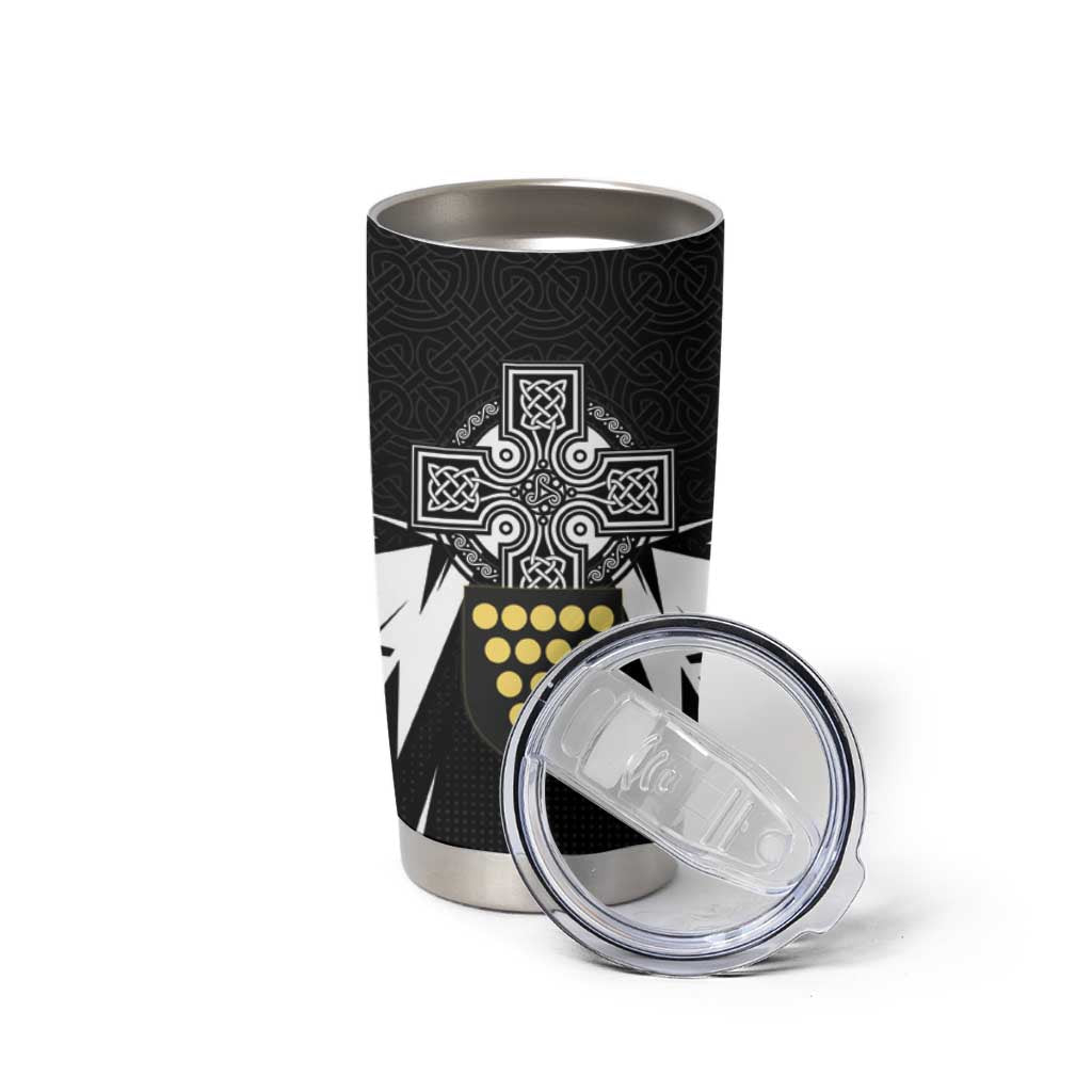 Cornwall Celtic Cross Tumbler Cup Coat Of Arms With Celtic Pattern - Wonder Print Shop