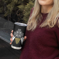 Cornwall Celtic Cross Tumbler Cup Coat Of Arms With Celtic Pattern - Wonder Print Shop