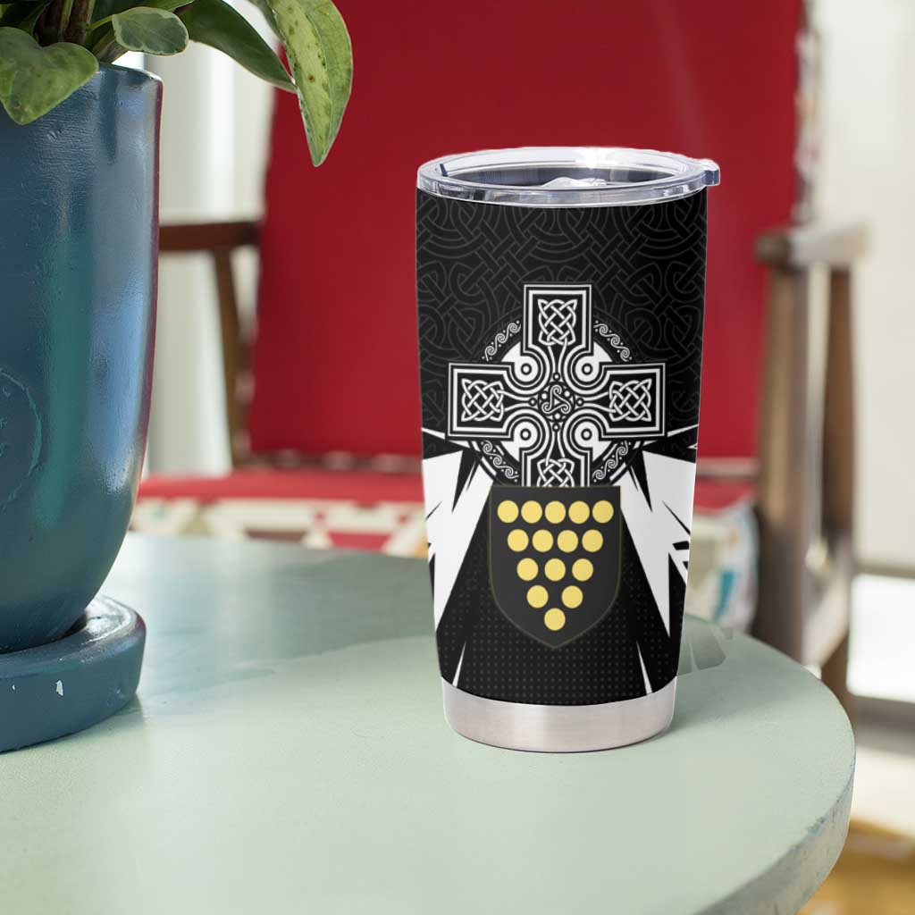 Cornwall Celtic Cross Tumbler Cup Coat Of Arms With Celtic Pattern - Wonder Print Shop
