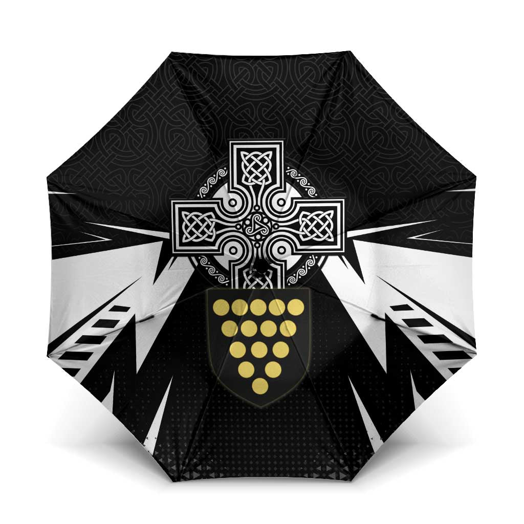 Cornwall Celtic Cross Umbrella Coat Of Arms With Celtic Pattern - Wonder Print Shop