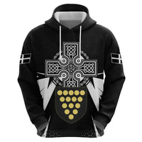 Cornwall Celtic Cross Zip Hoodie Coat Of Arms With Celtic Pattern - Wonder Print Shop