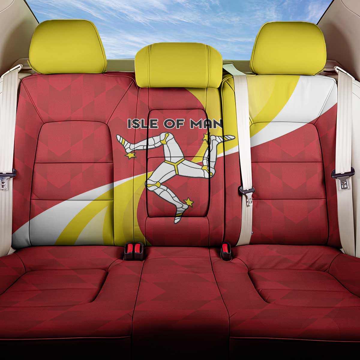 Isle of Man Back Car Seat Cover Triskele Ny Tree Cassyn - Wonder Print Shop