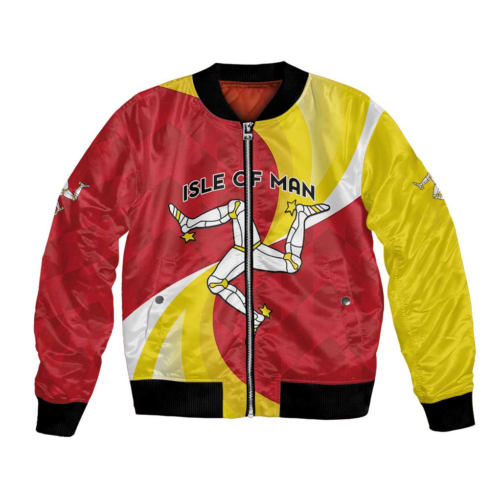 Personalized Isle of Man Bomber Jacket Triskele Ny Tree Cassyn - Wonder Print Shop