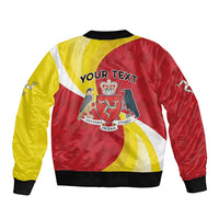 Personalized Isle of Man Bomber Jacket Triskele Ny Tree Cassyn - Wonder Print Shop