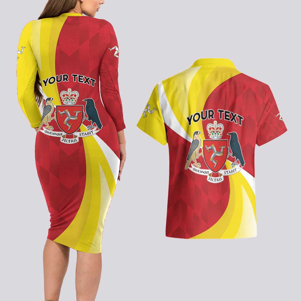Personalized Isle of Man Couples Matching Long Sleeve Bodycon Dress and Hawaiian Shirt Triskele Ny Tree Cassyn - Wonder Print Shop