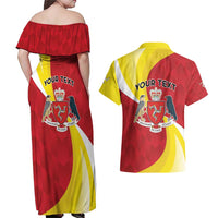 Personalized Isle of Man Couples Matching Off Shoulder Maxi Dress and Hawaiian Shirt Triskele Ny Tree Cassyn - Wonder Print Shop