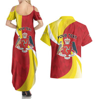 Personalized Isle of Man Couples Matching Summer Maxi Dress and Hawaiian Shirt Triskele Ny Tree Cassyn - Wonder Print Shop