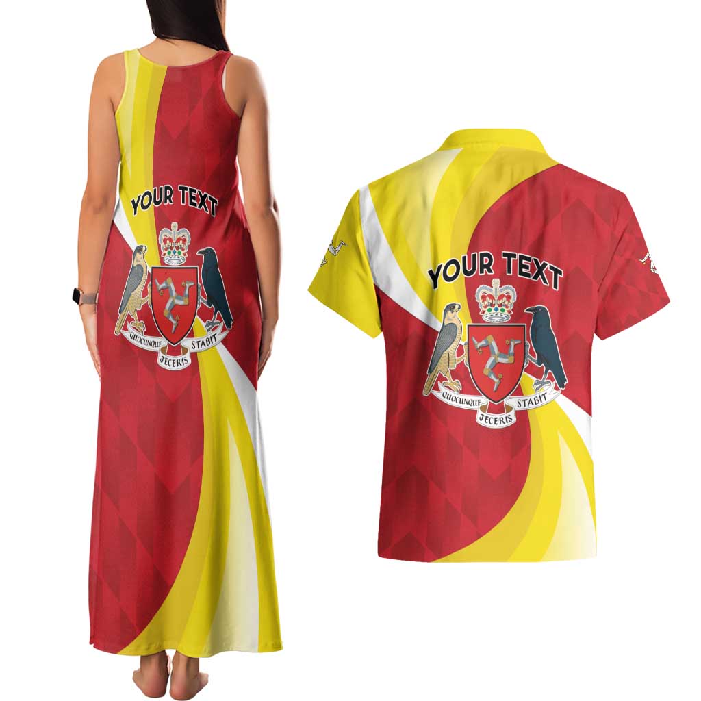 Personalized Isle of Man Couples Matching Tank Maxi Dress and Hawaiian Shirt Triskele Ny Tree Cassyn - Wonder Print Shop