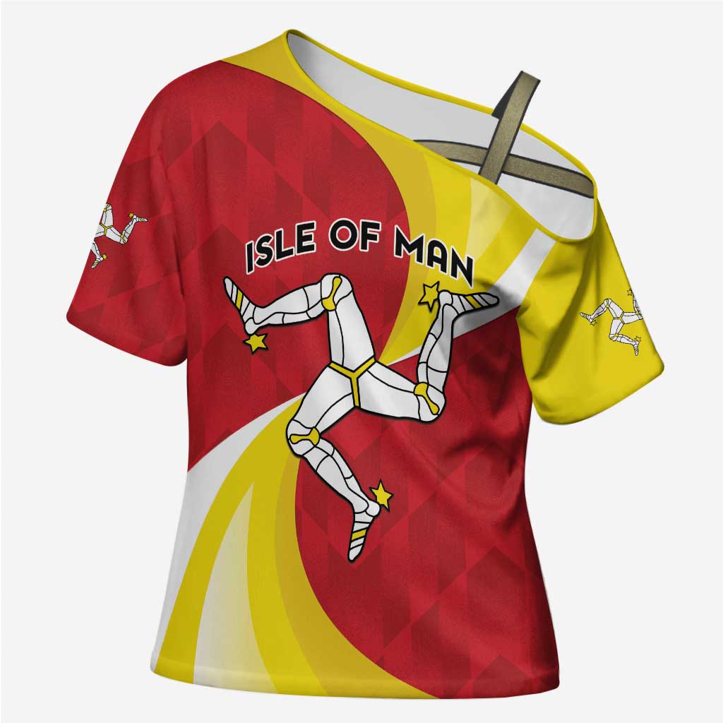 Personalized Isle of Man Cross Shoulder Shirt Triskele Ny Tree Cassyn - Wonder Print Shop