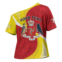 Personalized Isle of Man Cross Shoulder Shirt Triskele Ny Tree Cassyn - Wonder Print Shop