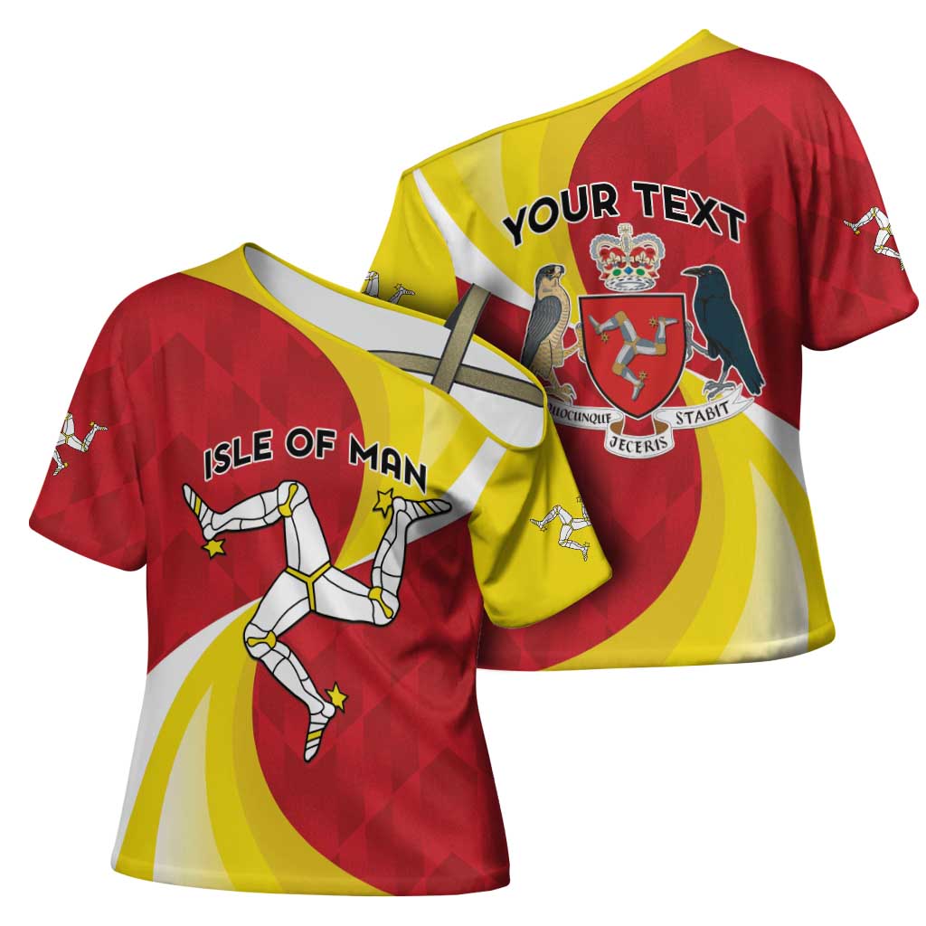 Personalized Isle of Man Cross Shoulder Shirt Triskele Ny Tree Cassyn - Wonder Print Shop