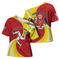 Personalized Isle of Man Cross Shoulder Shirt Triskele Ny Tree Cassyn - Wonder Print Shop