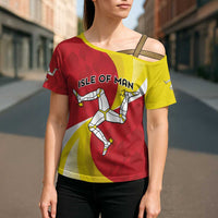 Personalized Isle of Man Cross Shoulder Shirt Triskele Ny Tree Cassyn - Wonder Print Shop