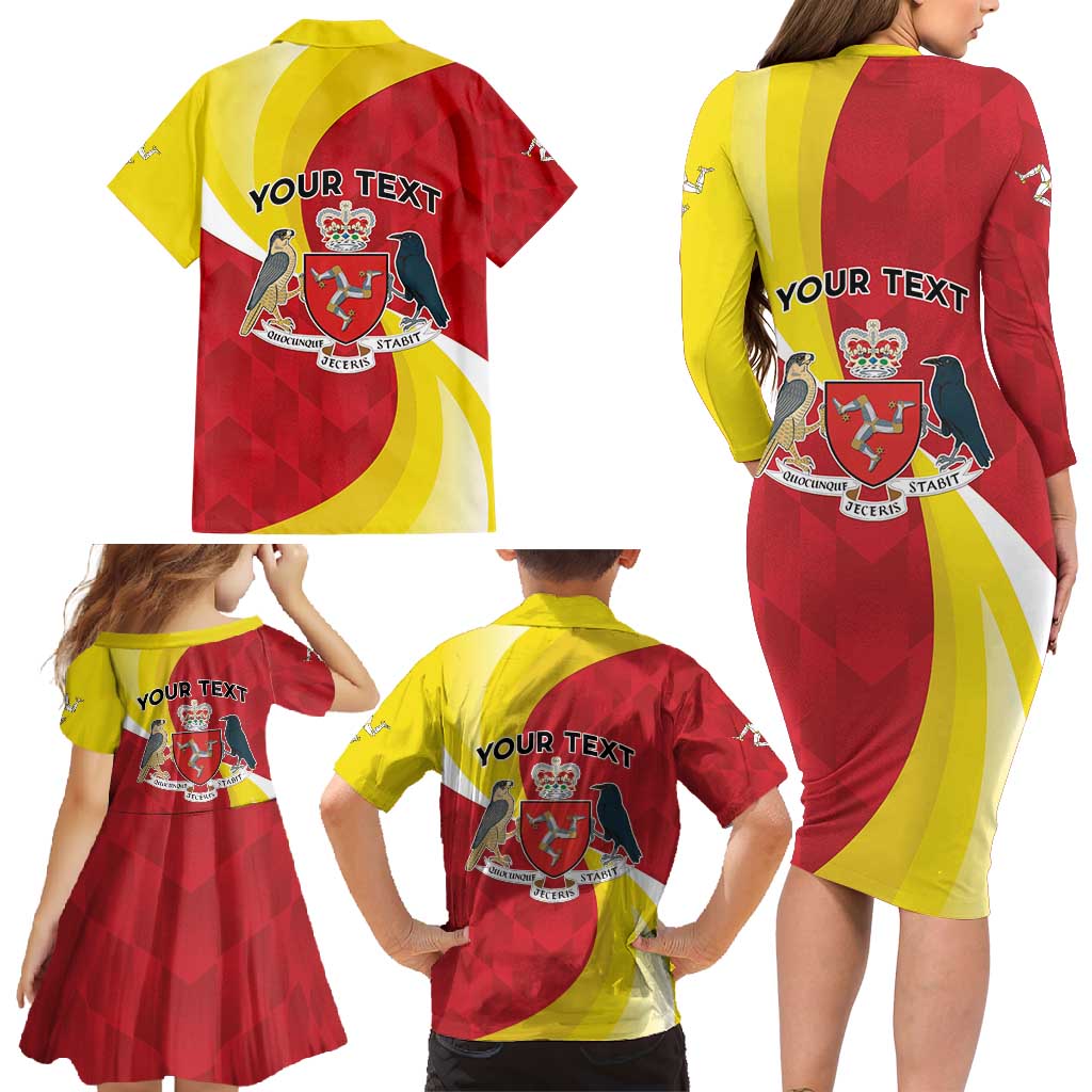 Personalized Isle of Man Family Matching Long Sleeve Bodycon Dress and Hawaiian Shirt Triskele Ny Tree Cassyn - Wonder Print Shop
