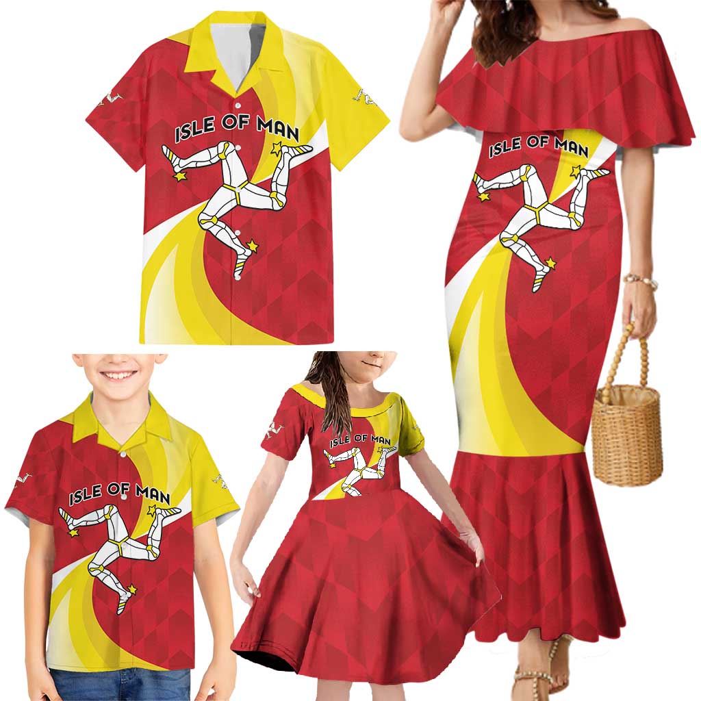 Personalized Isle of Man Family Matching Mermaid Dress and Hawaiian Shirt Triskele Ny Tree Cassyn - Wonder Print Shop