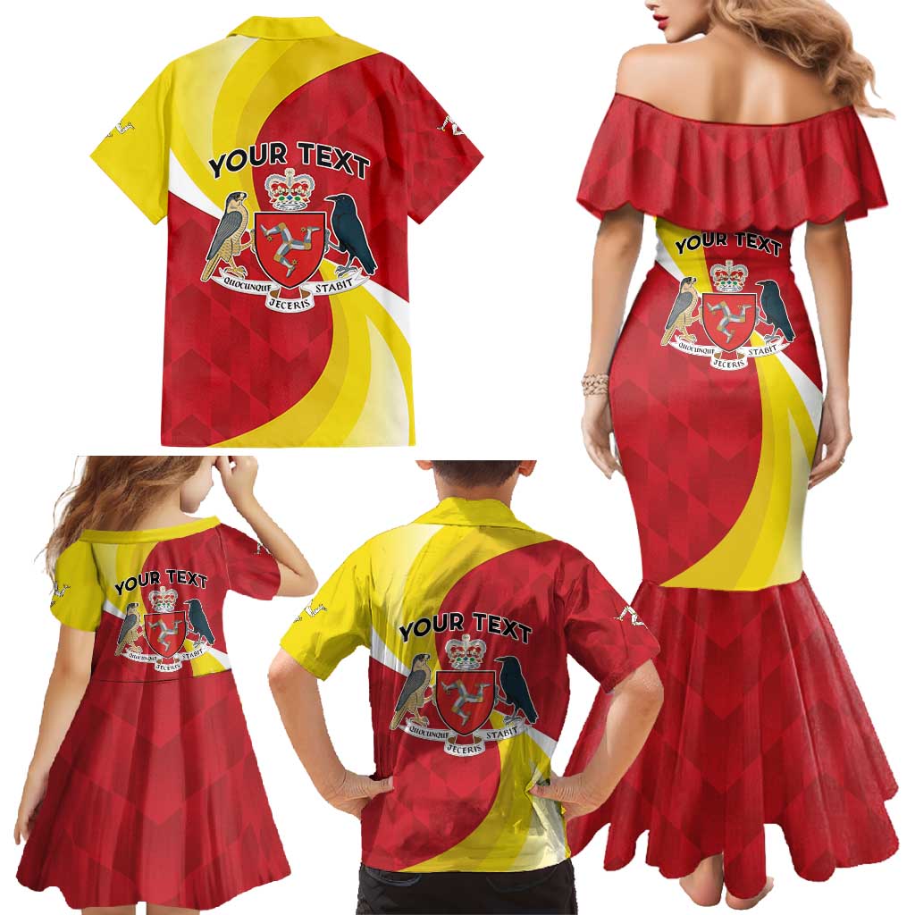 Personalized Isle of Man Family Matching Mermaid Dress and Hawaiian Shirt Triskele Ny Tree Cassyn - Wonder Print Shop
