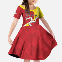 Personalized Isle of Man Family Matching Off The Shoulder Long Sleeve Dress and Hawaiian Shirt Triskele Ny Tree Cassyn - Wonder Print Shop