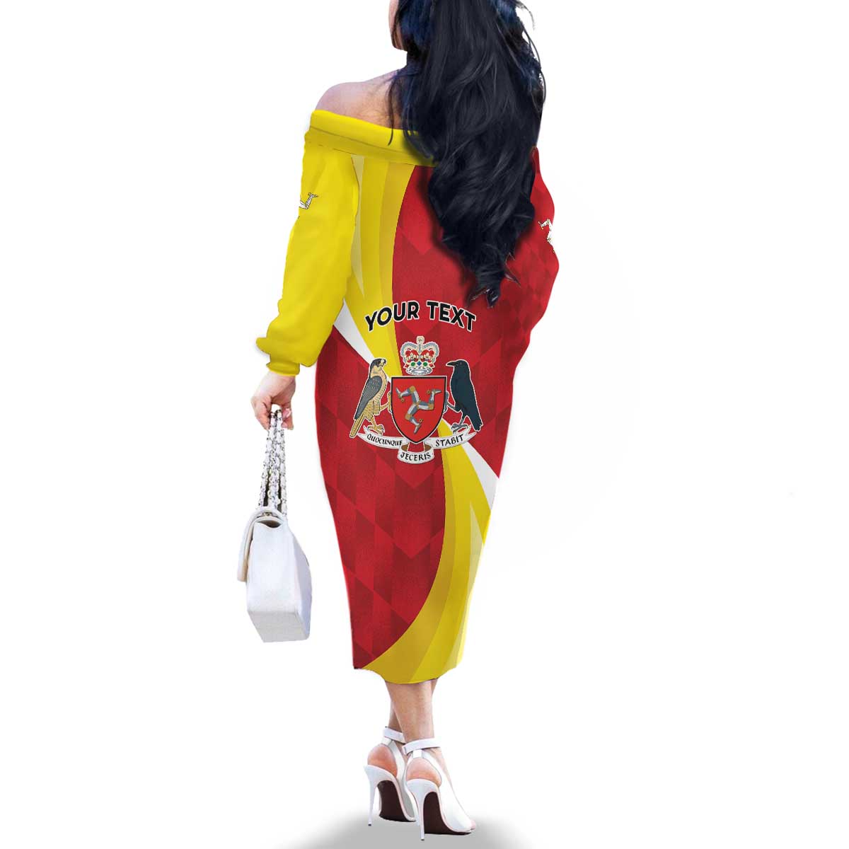 Personalized Isle of Man Family Matching Off The Shoulder Long Sleeve Dress and Hawaiian Shirt Triskele Ny Tree Cassyn - Wonder Print Shop
