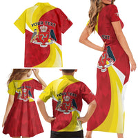 Personalized Isle of Man Family Matching Short Sleeve Bodycon Dress and Hawaiian Shirt Triskele Ny Tree Cassyn - Wonder Print Shop