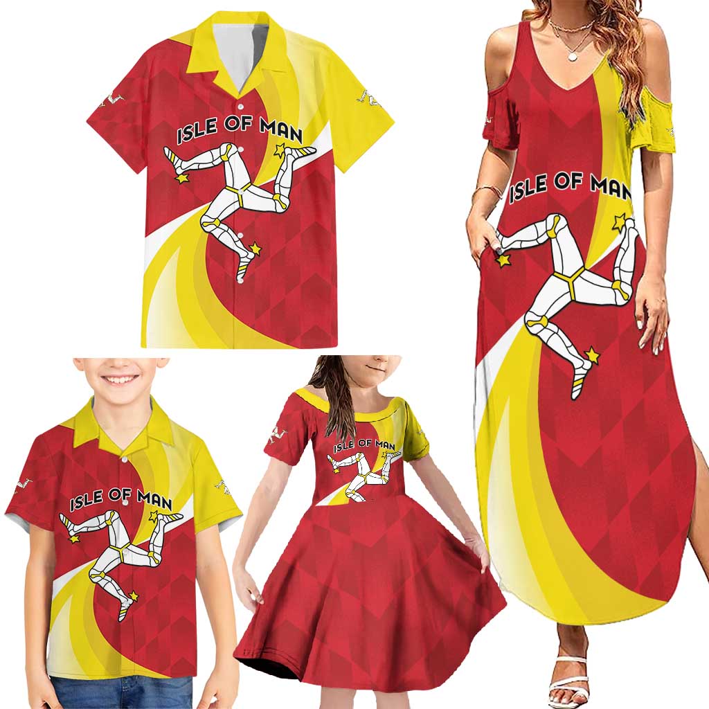 Personalized Isle of Man Family Matching Summer Maxi Dress and Hawaiian Shirt Triskele Ny Tree Cassyn - Wonder Print Shop