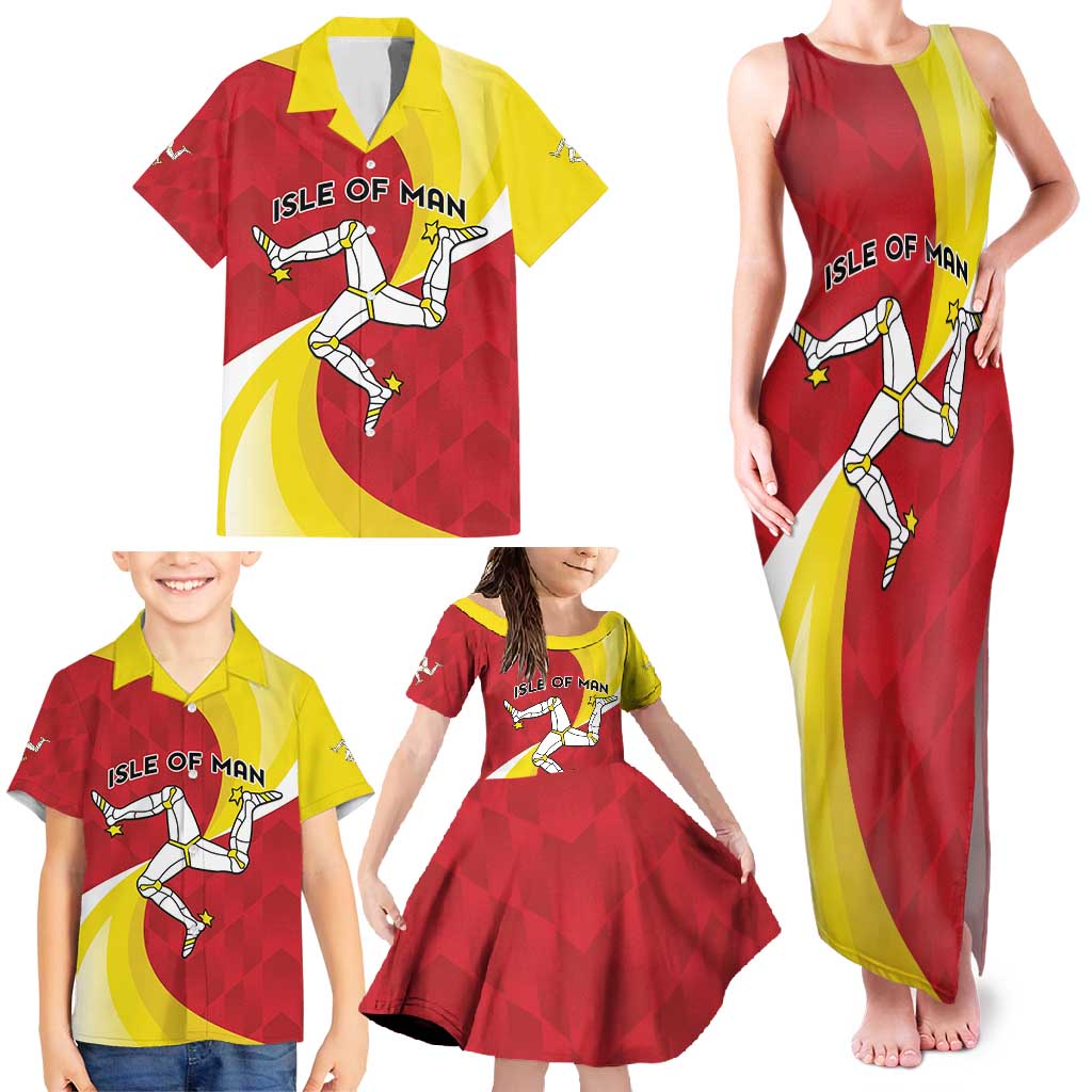 Personalized Isle of Man Family Matching Tank Maxi Dress and Hawaiian Shirt Triskele Ny Tree Cassyn - Wonder Print Shop