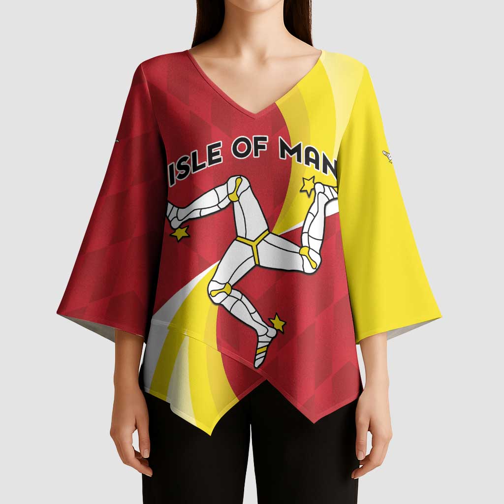 Personalized Isle of Man Kimono Sleeve Blouse Triskele Ny Tree Cassyn - Wonder Print Shop