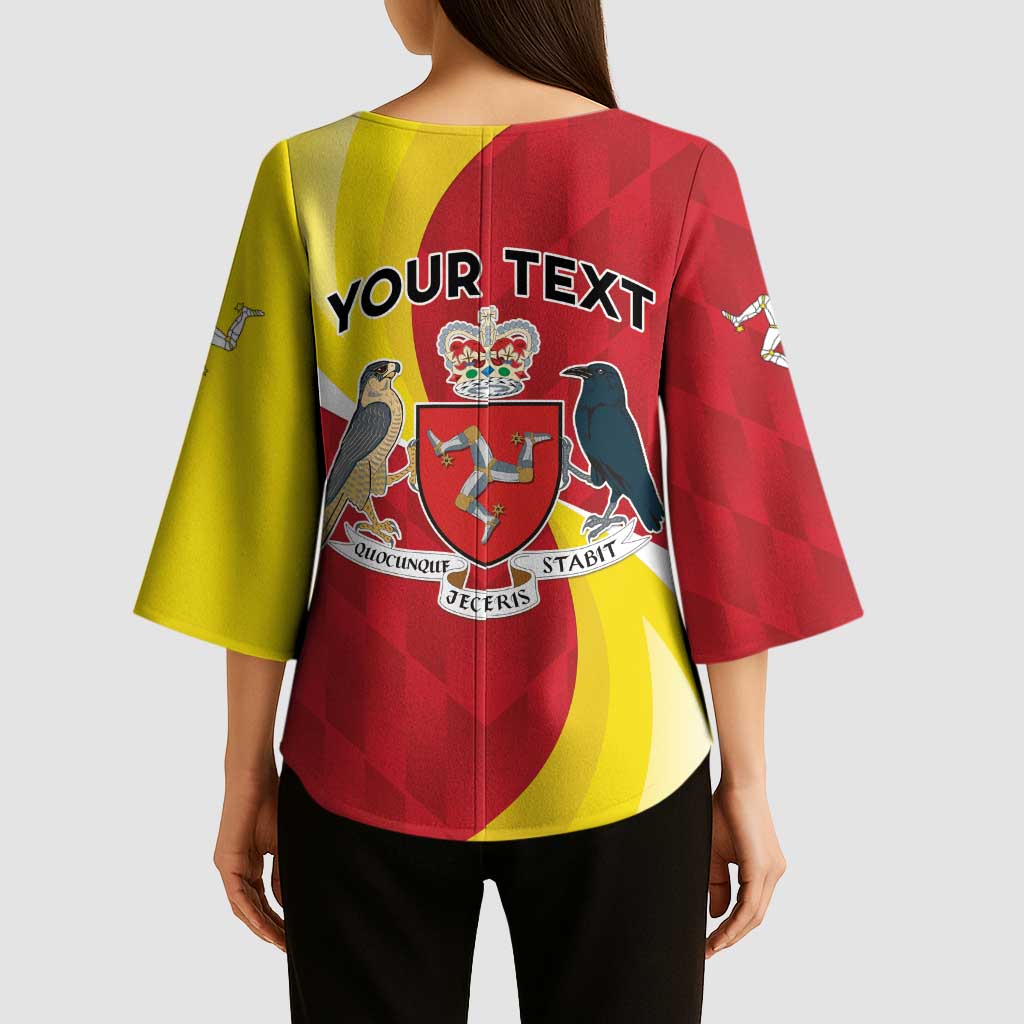 Personalized Isle of Man Kimono Sleeve Blouse Triskele Ny Tree Cassyn - Wonder Print Shop