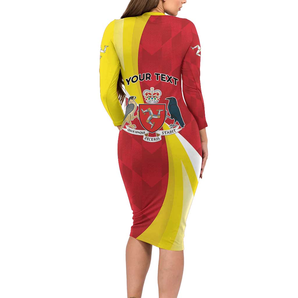Personalized Isle of Man Long Sleeve Bodycon Dress Triskele Ny Tree Cassyn - Wonder Print Shop