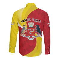 Personalized Isle of Man Long Sleeve Button Shirt Triskele Ny Tree Cassyn - Wonder Print Shop