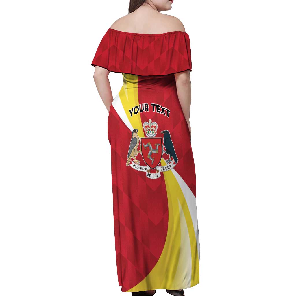 Personalized Isle of Man Off Shoulder Maxi Dress Triskele Ny Tree Cassyn - Wonder Print Shop