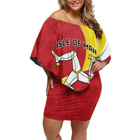 Personalized Isle of Man Off Shoulder Short Dress Triskele Ny Tree Cassyn - Wonder Print Shop