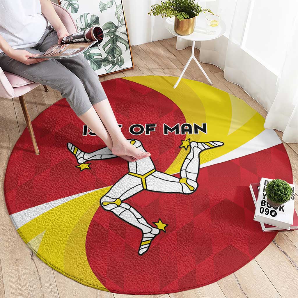 Isle of Man Round Carpet Triskele Ny Tree Cassyn - Wonder Print Shop