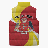 Personalized Isle of Man Sleeveless Puffer Jacket Triskele Ny Tree Cassyn - Wonder Print Shop