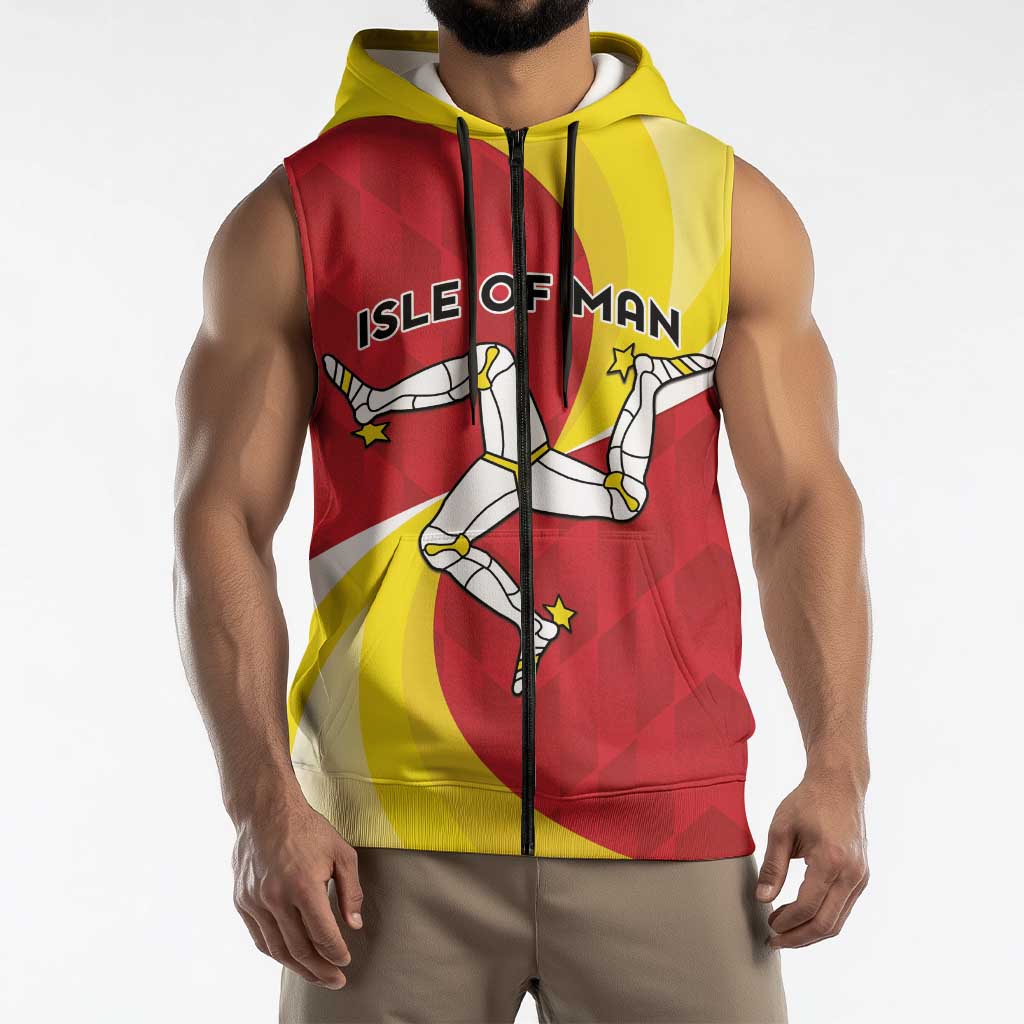 Personalized Isle of Man Sleeveless Zip Hoodie Triskele Ny Tree Cassyn - Wonder Print Shop