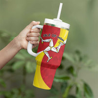 Personalized Isle of Man Tumbler With Handle Triskele Ny Tree Cassyn - Wonder Print Shop