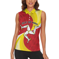 Personalized Isle of Man Women Sleeveless Polo Shirt Triskele Ny Tree Cassyn - Wonder Print Shop