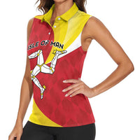 Personalized Isle of Man Women Sleeveless Polo Shirt Triskele Ny Tree Cassyn - Wonder Print Shop