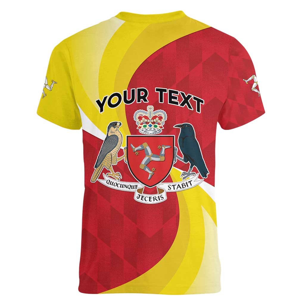 Personalized Isle of Man Women V-Neck T-Shirt Triskele Ny Tree Cassyn - Wonder Print Shop