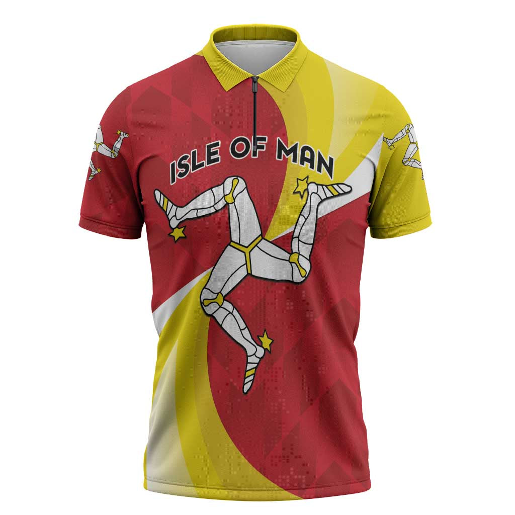 Personalized Isle of Man Zipper Polo Shirt Triskele Ny Tree Cassyn - Wonder Print Shop