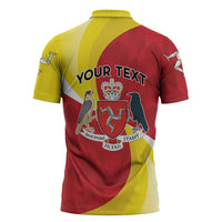 Personalized Isle of Man Zipper Polo Shirt Triskele Ny Tree Cassyn - Wonder Print Shop